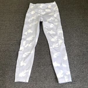 Yogalicious LUX Leggings Women's Small Gray Camouflage Stretch Cropped Yoga